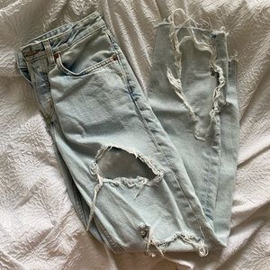 light washed baggy h&m jeans